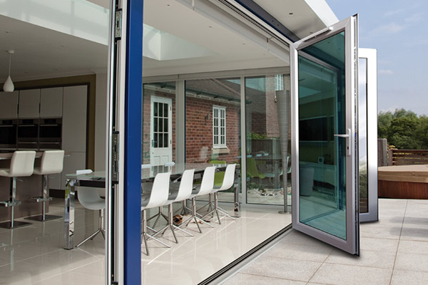 uPVC Grey Bi-Fold Doors Wiltshire - Castlegate Windows