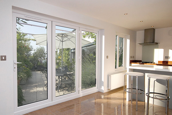 uPVC White Bi-Fold Doors Wiltshire - Castlegate Windows